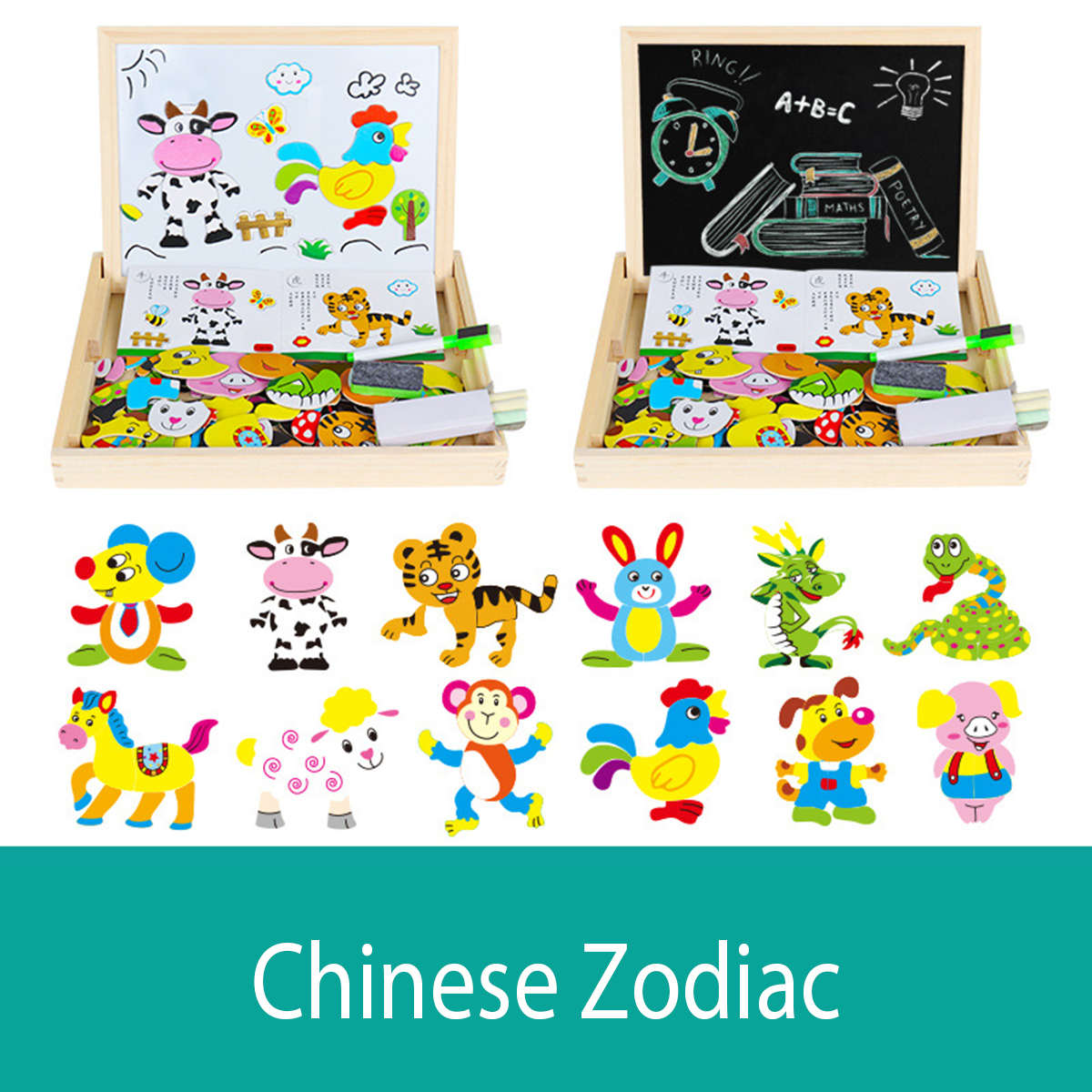 Wood-Magnetic-Drawing-Board-Animal-Puzzle-Toys-Jigsaw-Puzzle-Toy-Kids-Early-Educational-Learning-1502141-10