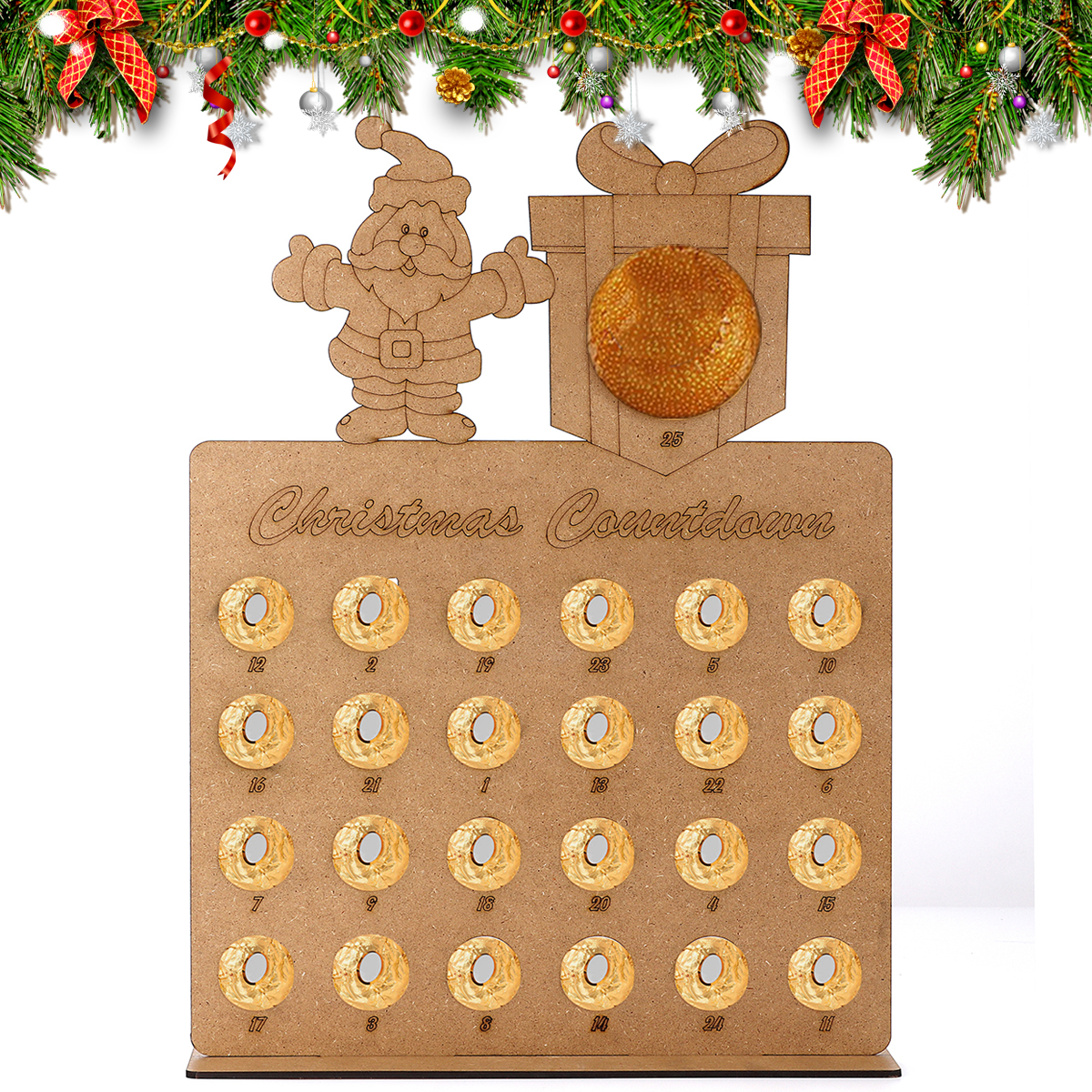 Wooden-Christmas-Advent-Calendar-Christmas-Claus-Decoration-Fits-25-Circular-Chocolates-Candy-Stand--1587875-1