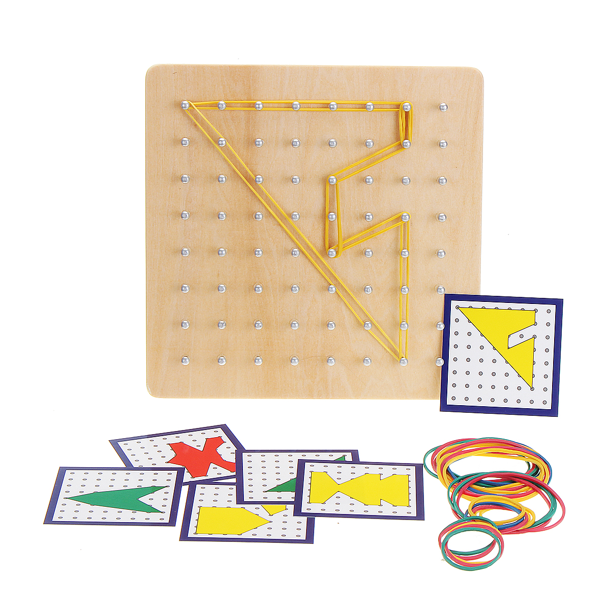 Wooden-Nail-Board-Plate-Kids-Mathematics-Geometry-Space-Educational-Children-Toy-1708640-4