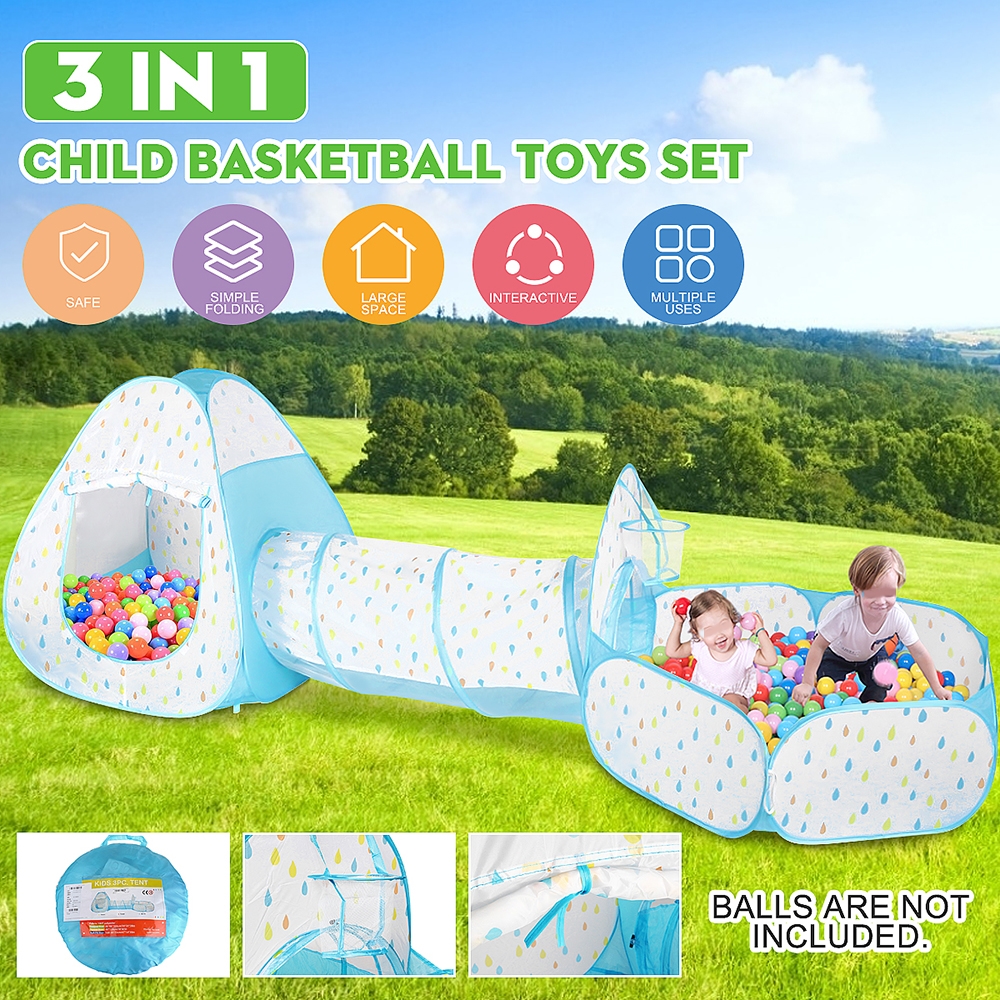 3-In-1-YellowBlue-Play-Ball-Pool-Crawling-Tunnel-Folding-Tent-for-Childrens-Games-1754661-1