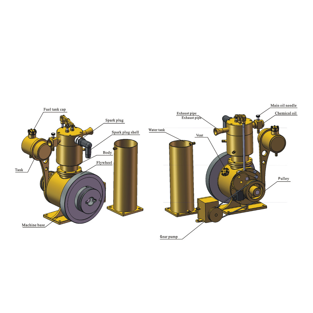 Eachine-EM4-Gasoline-Engine-Model-Stirling-Water-cooled-Cooling-Structure-With-A-Cooling-Water-Tank--1852323-1