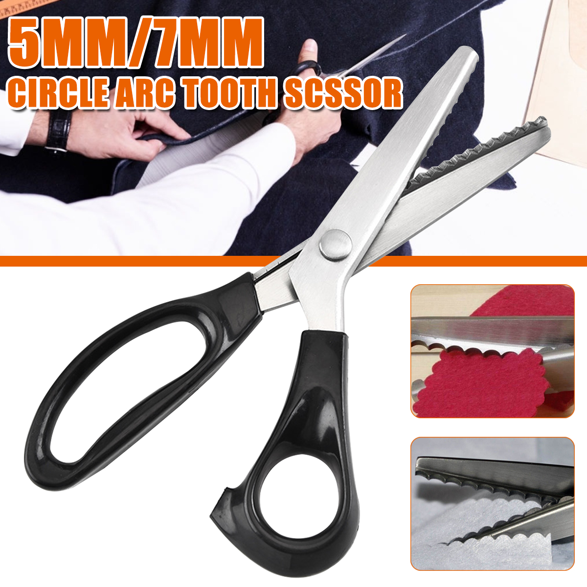 Circle-Arc-Tooth-Scissor-Leather-Handicraft-Fabric-Sewing-Shear-Cutting-ABS-1752122-1