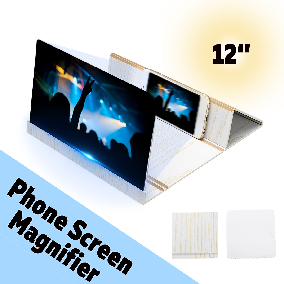 12-Inch-3D-Stereoscopic-Amplifying-Magnifier-Desktop-Wood-Bracket-Phone-Holder-1633490-1