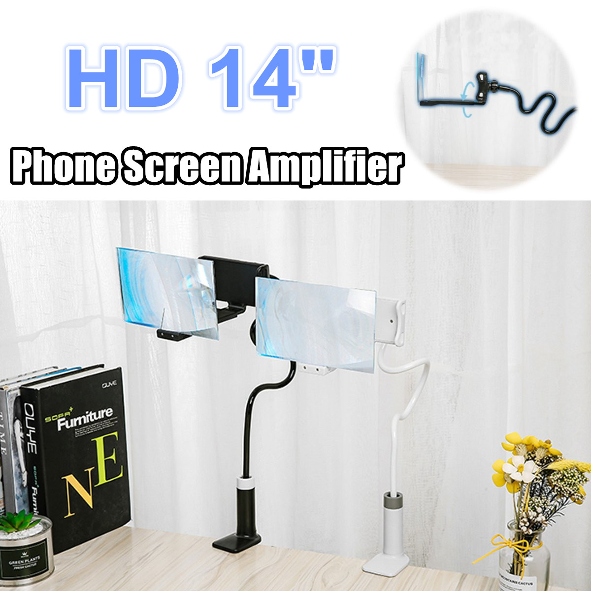 14-Inch-Phone-Screen-Magnifier-HD-Projection-Amplifier-Bracket-Holder-Adjustable-1679263-1