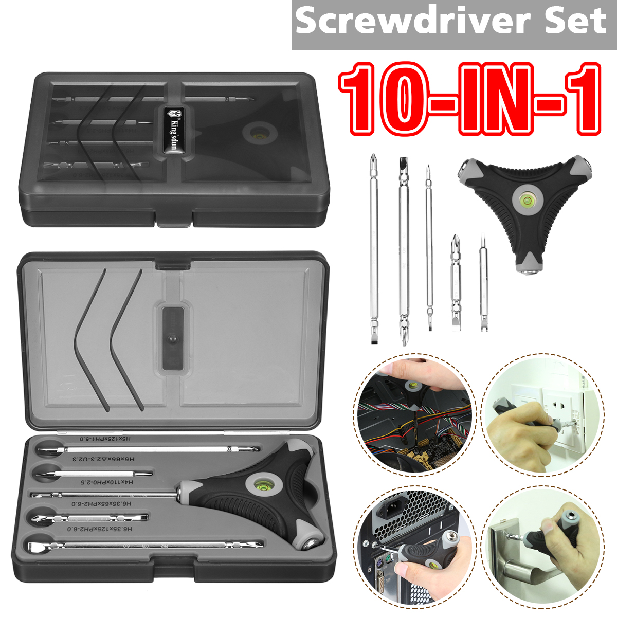 10-In-1-Household-Precision-Screwdriver-Set-With-Spirit-Level-Strength-Saving-Structure-Screw-Driver-1681086-1