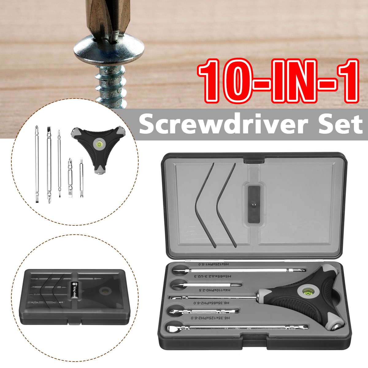 10-In-1-Household-Precision-Screwdriver-Set-With-Spirit-Level-Strength-Saving-Structure-Screw-Driver-1681086-2
