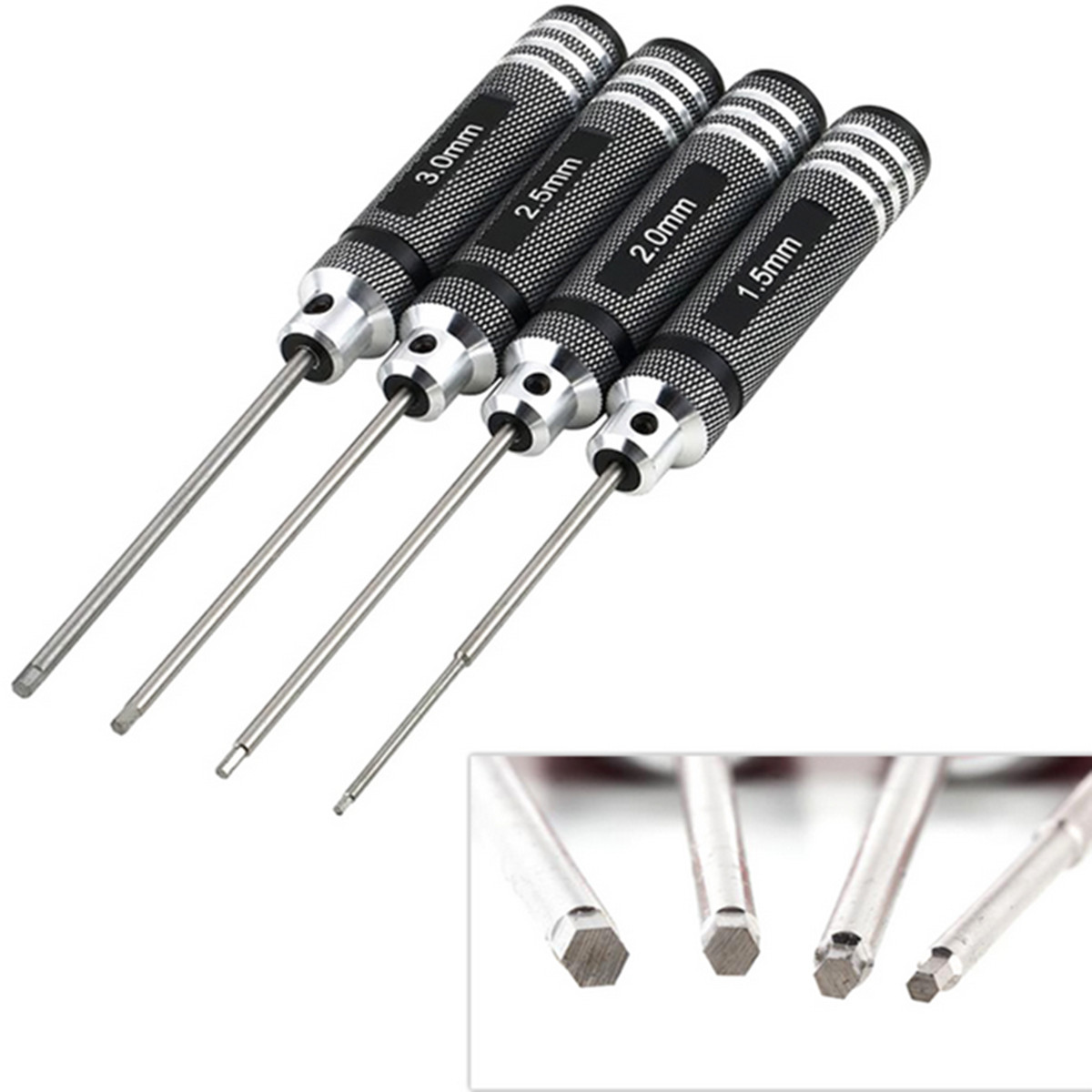 Drillpro-4pcs-Hex-Screwdriver-Tool-Kit-15202530mm-Black-Repair-Tool-Set-984361-8