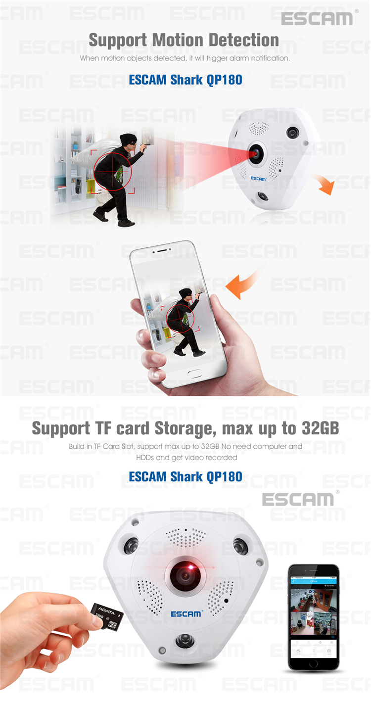 ESCAM-Fisheye-Camera-Support-VR-QP180-Shark-960P-IP-WiFi-Camera-13MP-360-Degree-Panoramic-Infrared-N-1083170-5