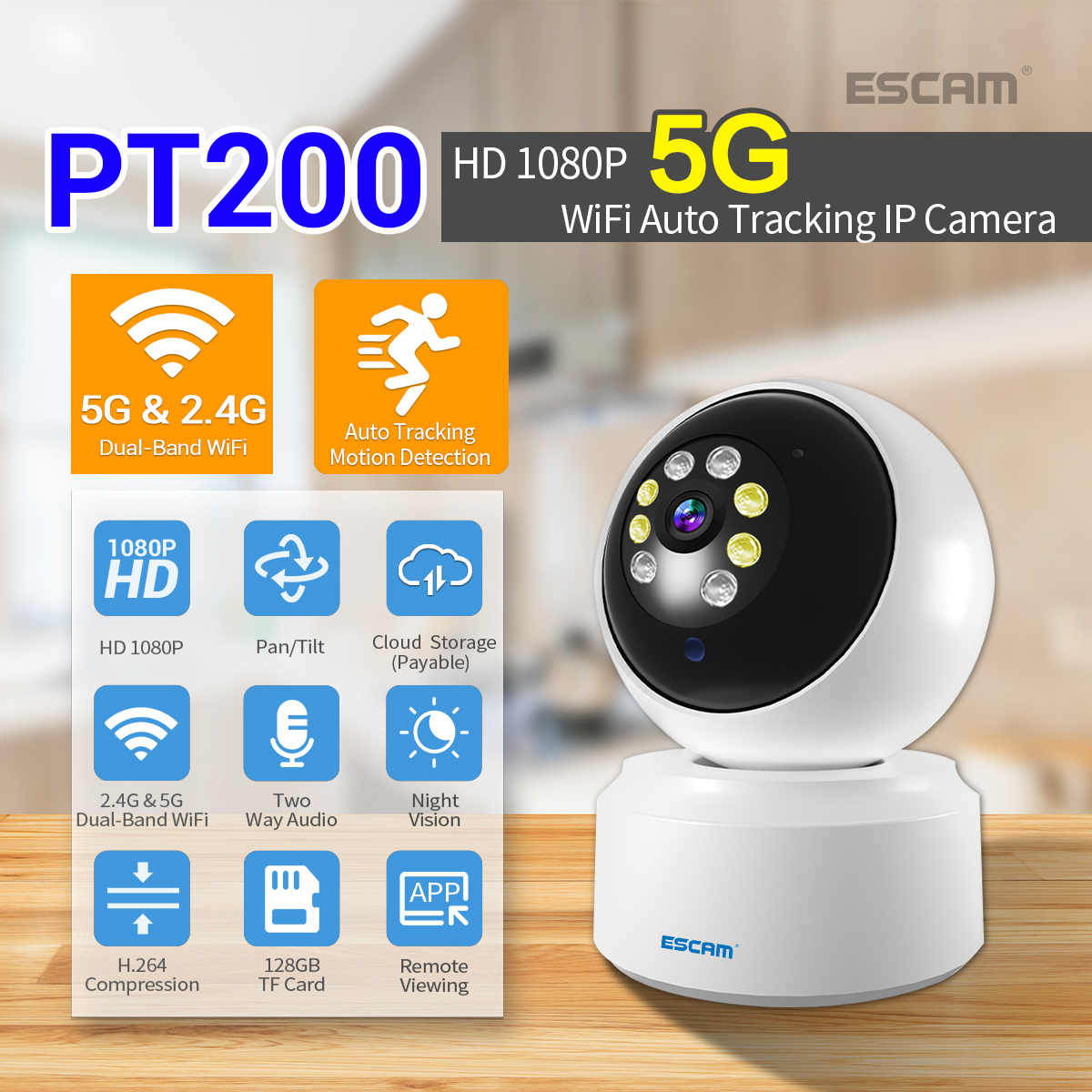 ESCAM-PT200-2MP-1080P-5G-Dome-WIFI-IP-Camera-Mobile-Tracking-Coud-Storage-Bidirectional-Voice-Night--1948164-1