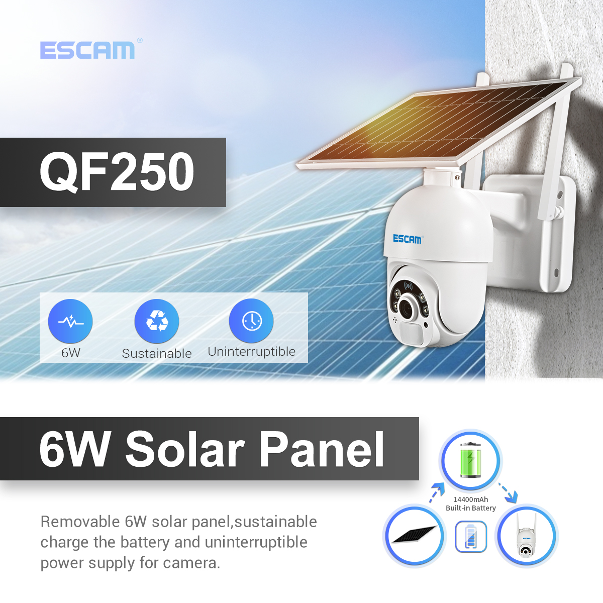 ESCAM-QF250-1080P-Cloud-Storage-WIFI-Battery-PIR-Alarm-Dome-IP-Camera-With-Solar-Panel-Full-Color-Ni-1839157-2