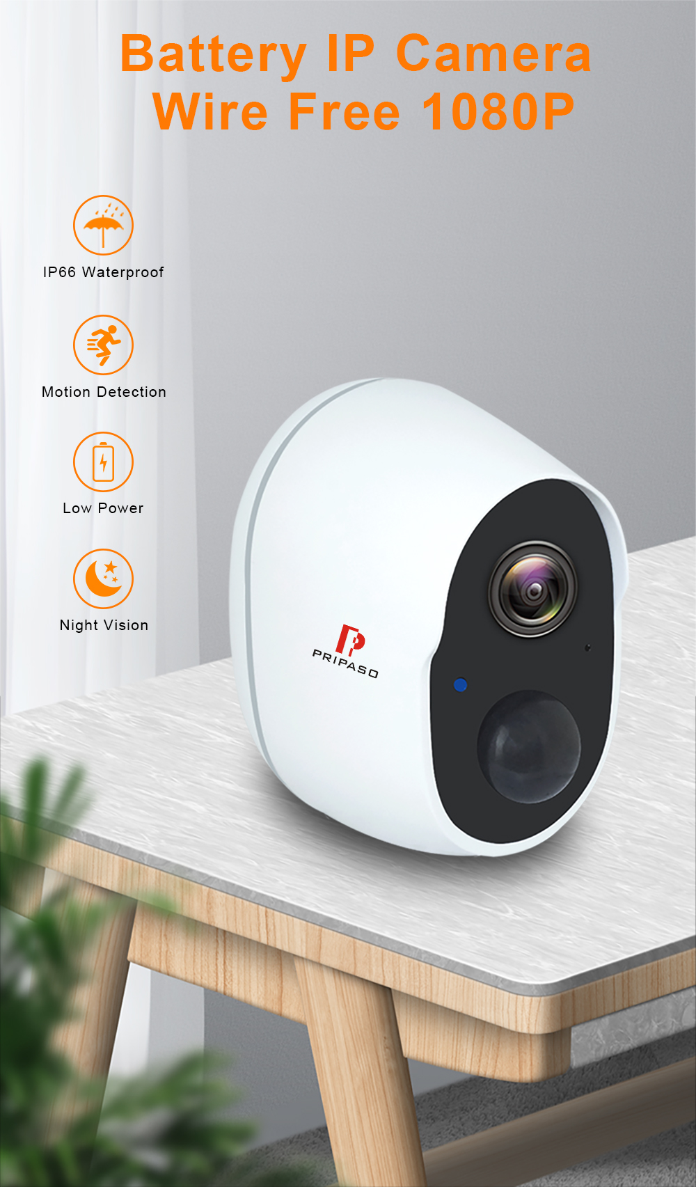 Pripaso-1080P-Wireless-Battery-Powered-IP-CCTV-Camera-Outdoor--Indoor-Home-Waterproof-Security-Recha-1695517-1