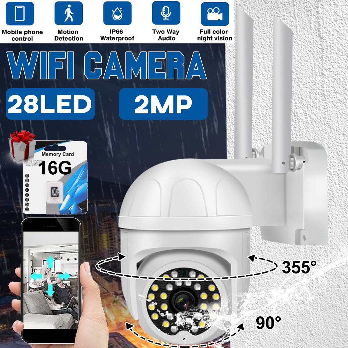 Wireless-Wifi-Security-Camera-2MP-HD-Waterproof-IP66-Night-Vision-Motion-Detection-Smart-Alarm-WIFI--1958171-1