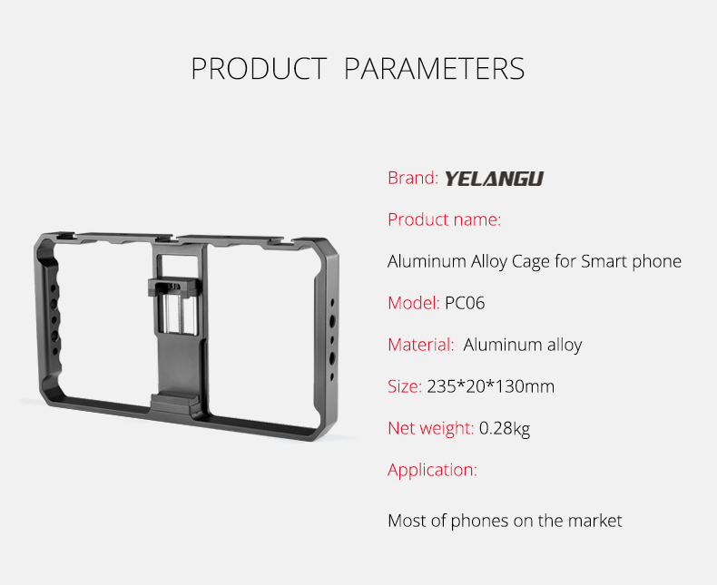 YELANGU-PC06-Vlogging-Live-Broadcast-Smartphone-Metal-Cage-Video-Rig-Filmmaking-Recording-Handle-Sta-1829025-14