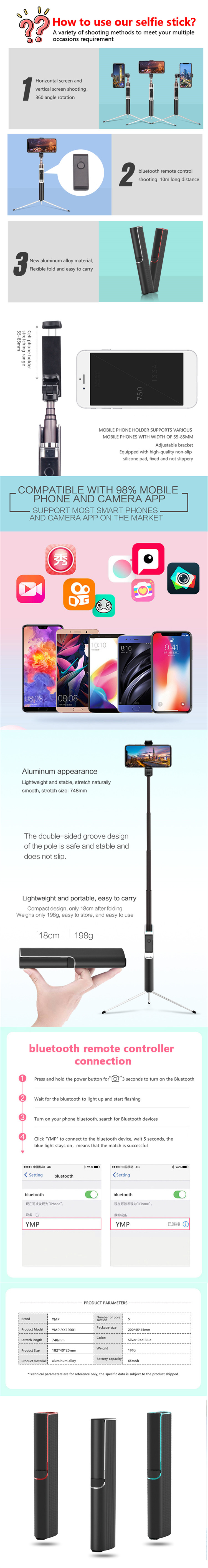 2-in-1-Flexible-bluetooth-Multi-angle-Mini-Tripod-Stand-Holder-Selfie-Stick-for-Smartphones-1459245-2