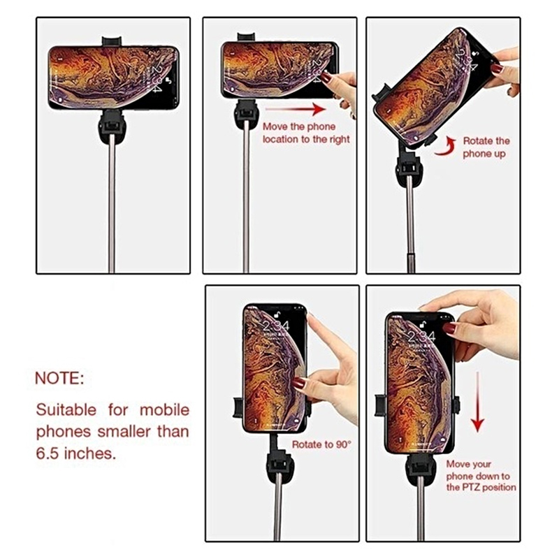 6-in-1-Self-timer-Extendable-bluetooth-Selfie-Stick-Fill-Light-Live-broadcasting-Cell-Phone-Holder-B-1654838-2