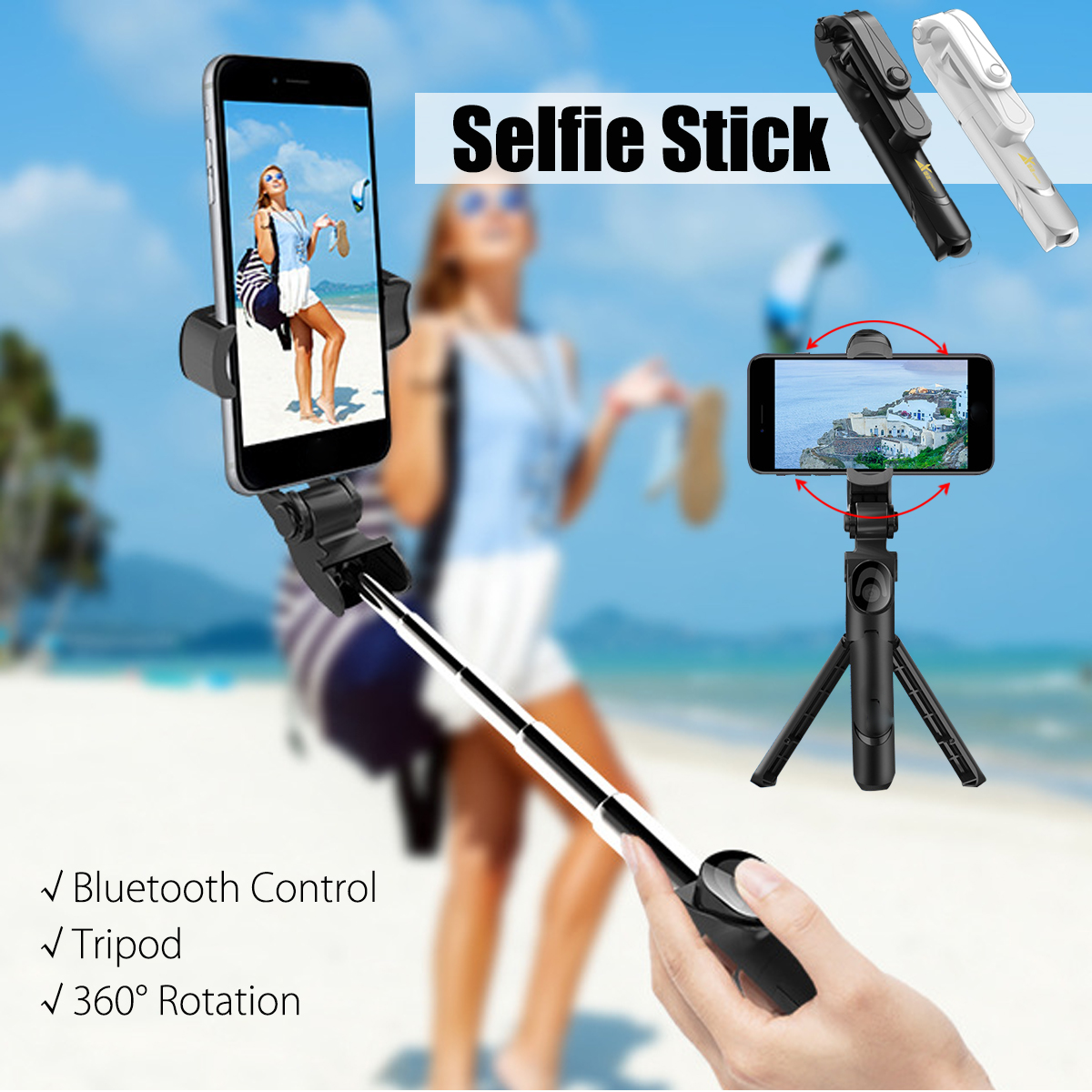 Bakeey-360-Degree-Selfie-Stick-Tripod-Desktop-Phone-Holder-with-bluetooth-Remote-Control-1293454-1