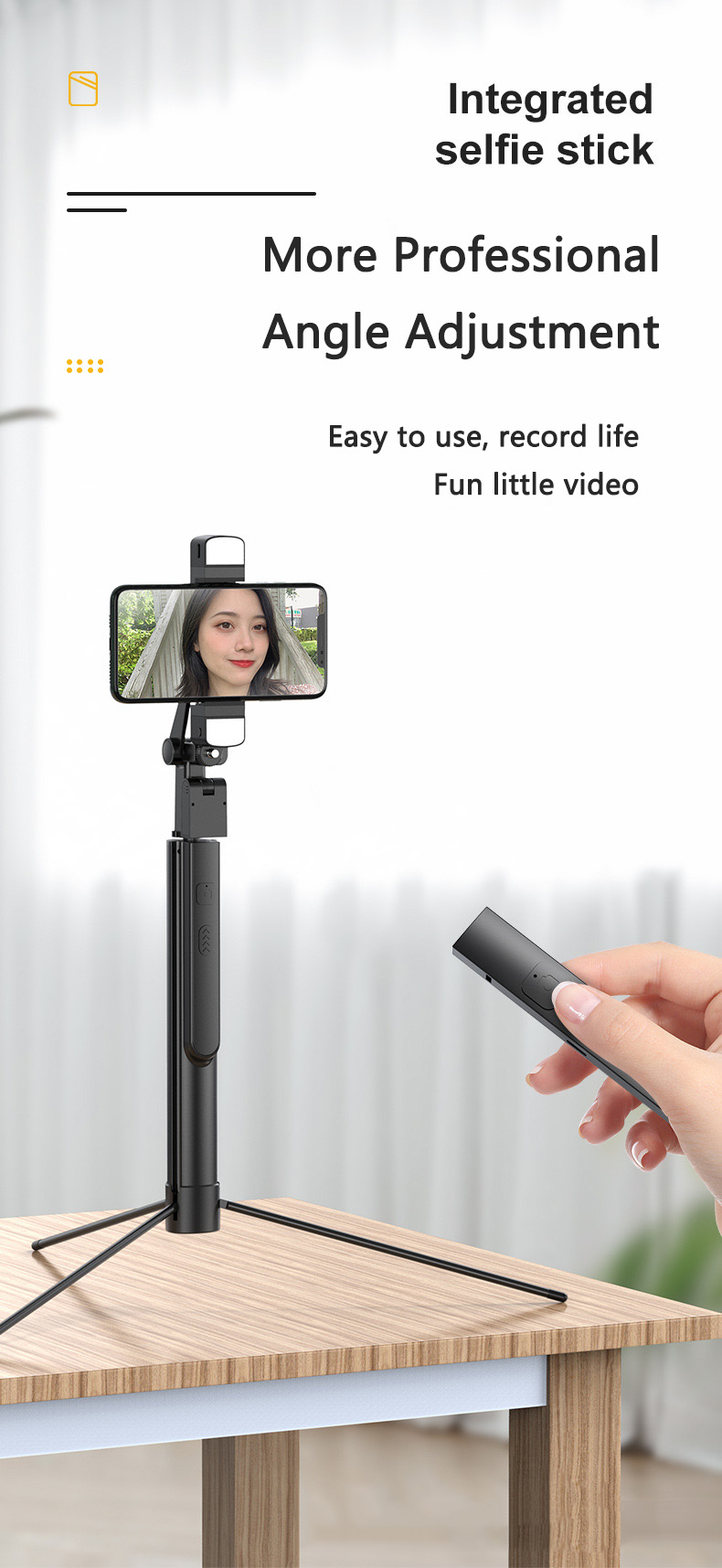 Bakeey-K30-Foldable-Dual-Fill-Light-Handheld-Stabilizer-bluetooth-Selfie-Stick-Tripod-With-Shutter-R-1881296-1
