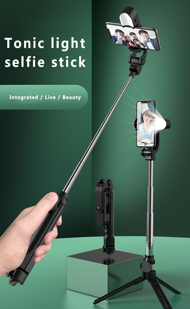 Bakeey-X10SP-bluetooth-Selfie-Stick-Remote-with-3-Levels-Brightness-Fill-Light-Adjustable-Foldable-H-1818115-3