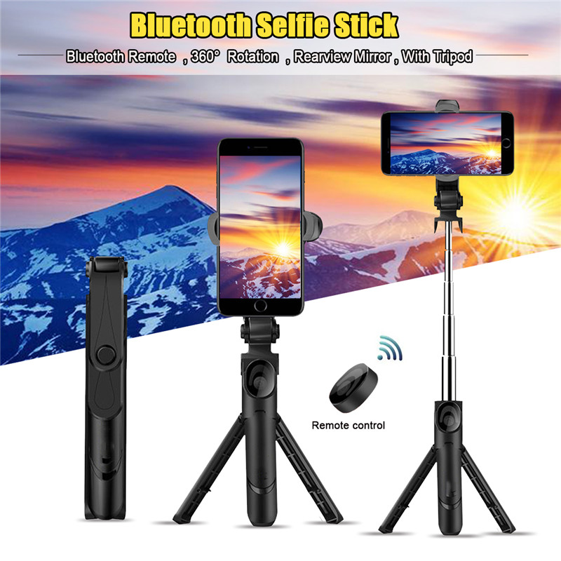 Bakeey-XT09S-Extendable-Rotation-bluetooth-Remote-Tripod-Selfie-Stick-With-Mirror-for-Live-Sport-Cel-1444684-1