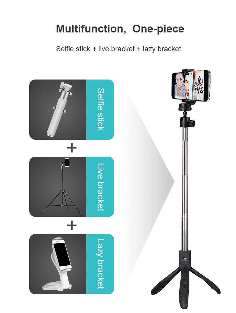 Bakeey-bluetooth-Wireless-Mini-Tripod-Selfie-Stick-Monopod-with-Remote-Control-for-iPhone-8-1384571-2