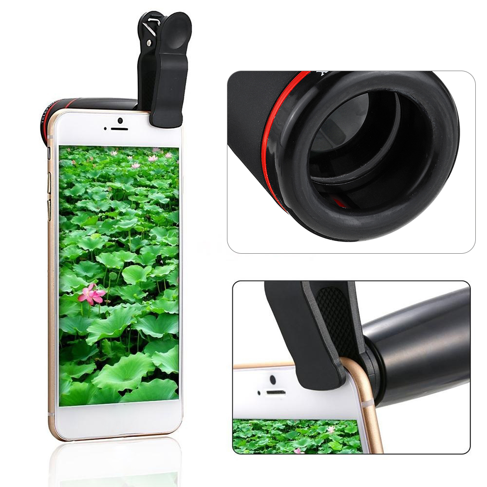 Portable-8X-12X-Telephoto-Phone-Lens-Kit-Wide-Angle-Macro-Fish-Eye-Lens-with-Selfie-Stick-Monopod-1653787-6