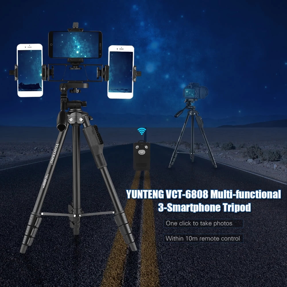 YUNTENG-VCT-6808-Multi-functional-Selfie-Sticks-Tripod-with-3-Phone-Holders-4-Section-Telescoping-Tr-1886375-3