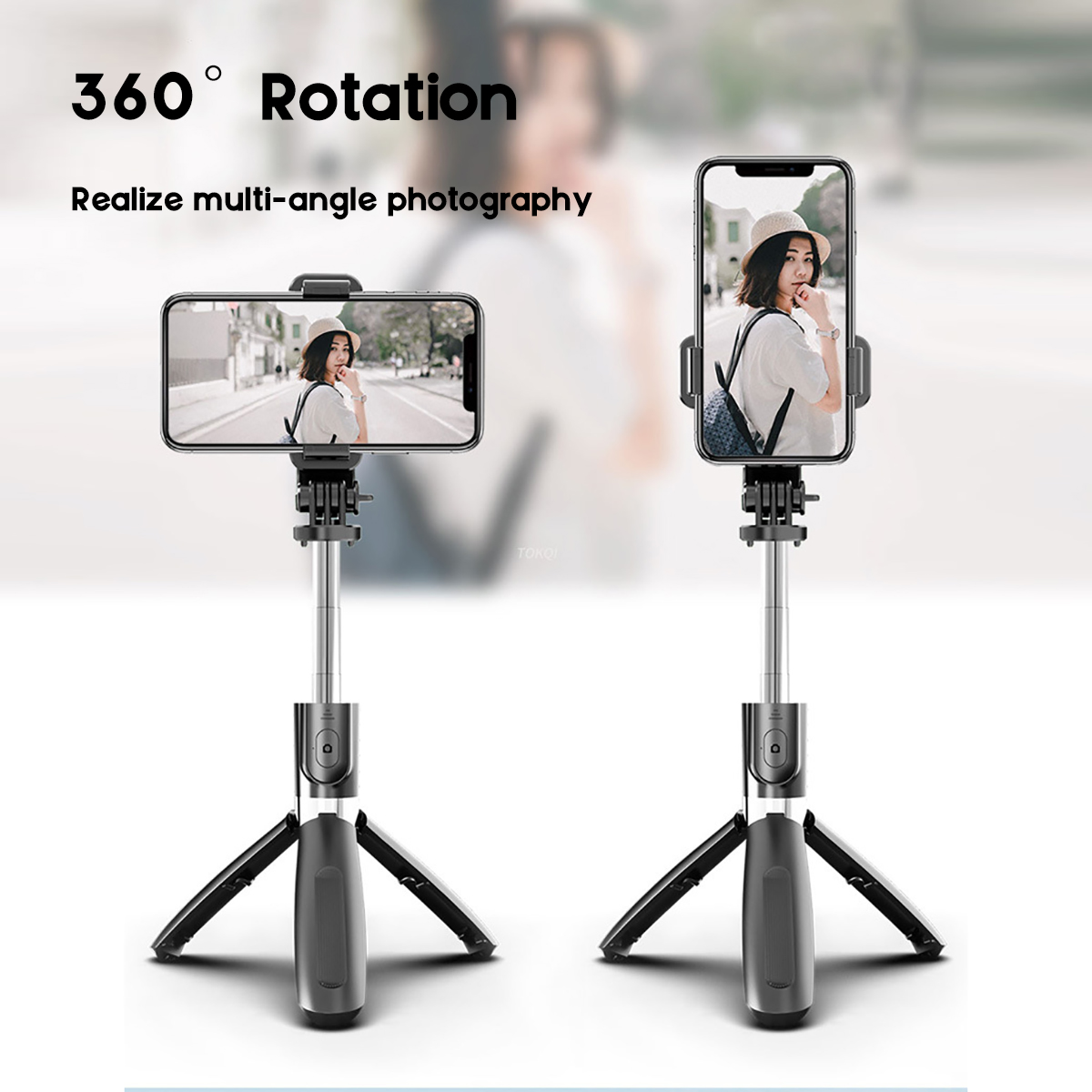 bluetooth-Control-360deg-Rotation-Stable-Tripod-Selfie-Stick-Wireless-Remote-Shutter-Multi-angle-Pro-1824451-2