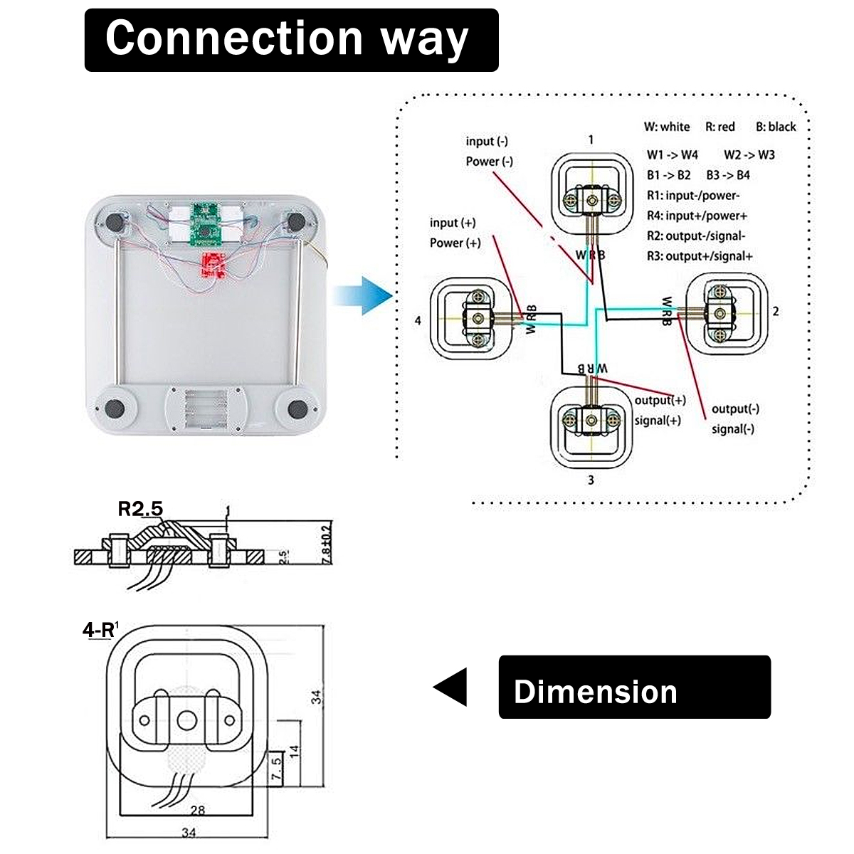 4pcs-DIY-50KG-Body-Load-Cell-Weight-Strain-Sensor-Resistance-With-HX711-AD-Module-1326815-2