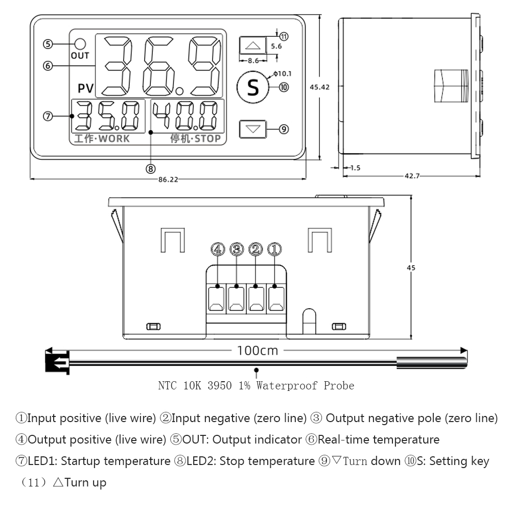 TS4586-Temperature-Time-Control-Controller-Flame-Retardant-Shell-Easy-Operation-Waterproof-Probe-Lar-1958649-1