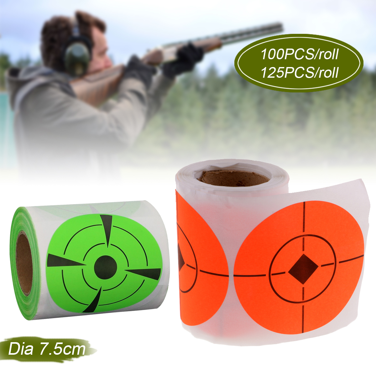 100pcs-Roll-Dia-75cm-Shooting-Target-Stickers-Adhesive-Hunting-Training-Supplies-1629333-1