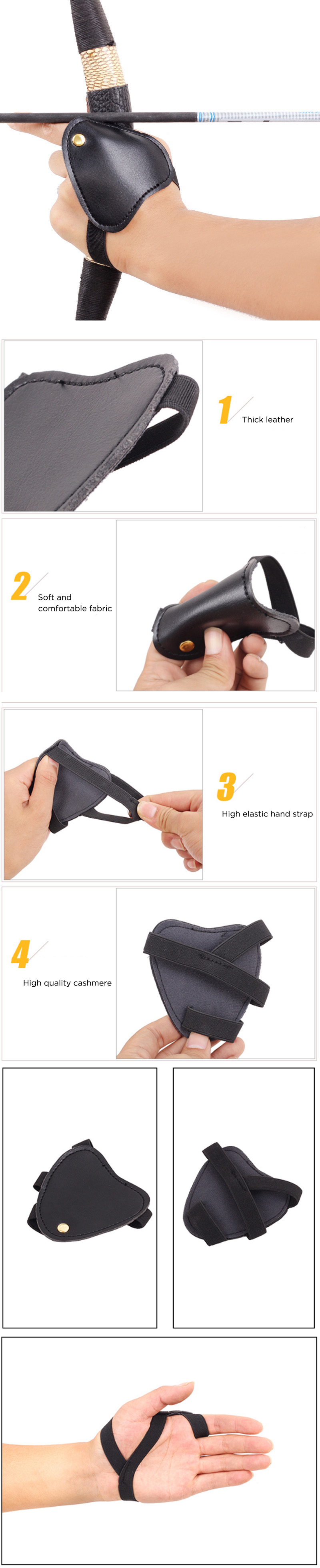 SPG-Archery-Finger-Glove-Finger-Protector-Safety-Archery-Hunting-Leather-Finger-Protection-1597663-1