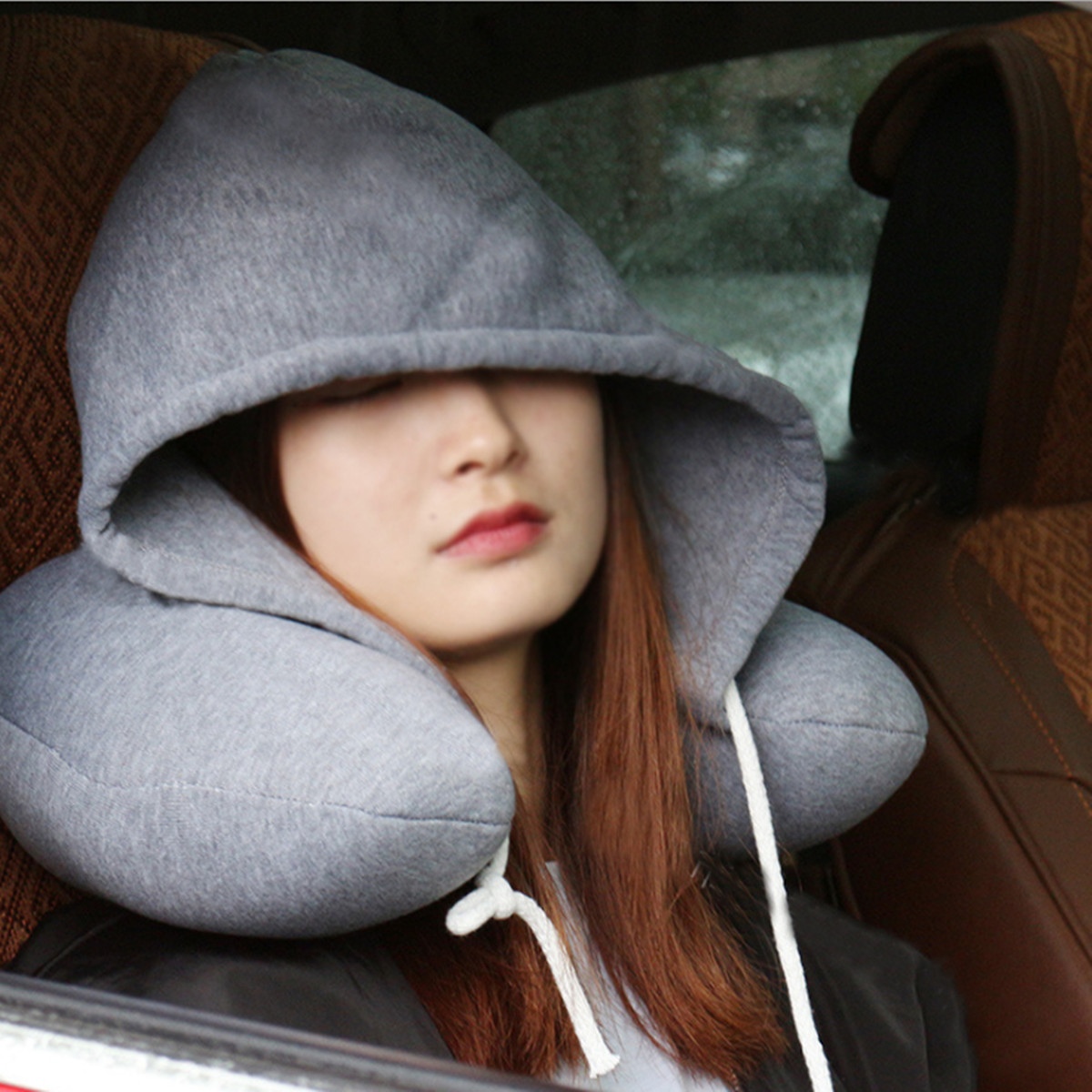 U-Shaped-Hooded-Pillow-Cushion-Winter-Warm-Hat-Rest-Neck-Support-Winter-Warm-1243401-5