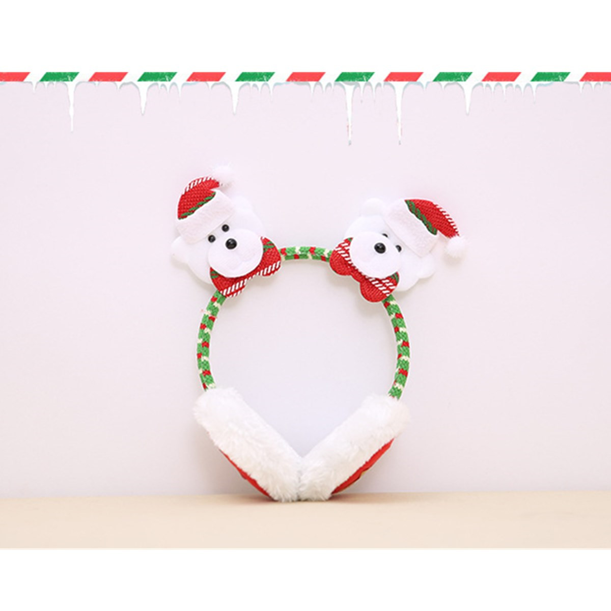 Woman-Girl-Winter-Warm-Novelty-Santa-Claus-Elk-Snowman-Bear-Christmas-Earmuffs-1207372-5