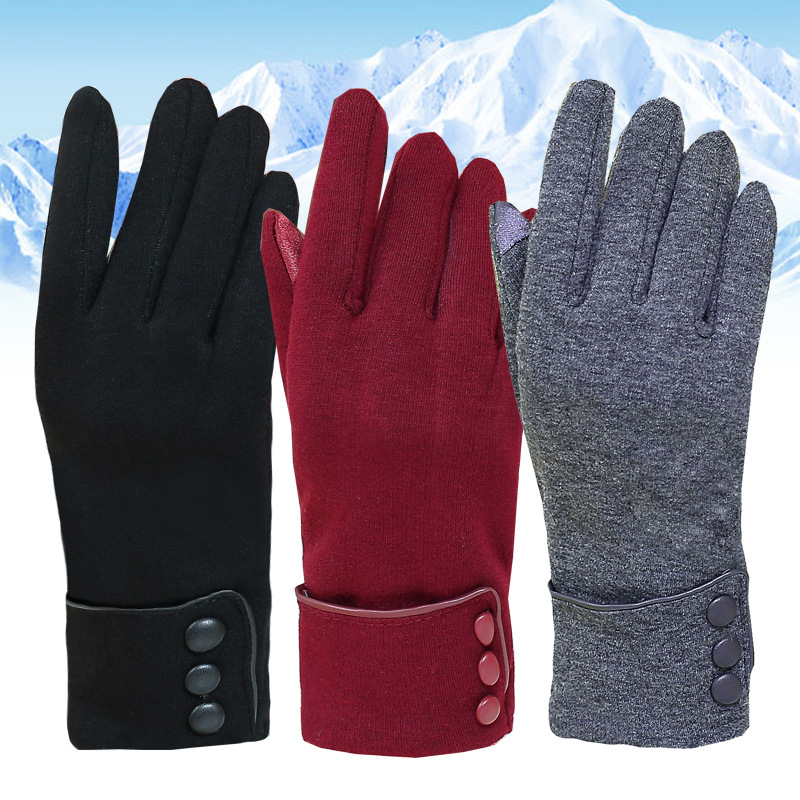 Women-Unisex-Warm-Touch-Screen-Fleece-Gloves-No-Slip-Cycling-Outdoor-Windproof-Ski-Gloves-1209899-1
