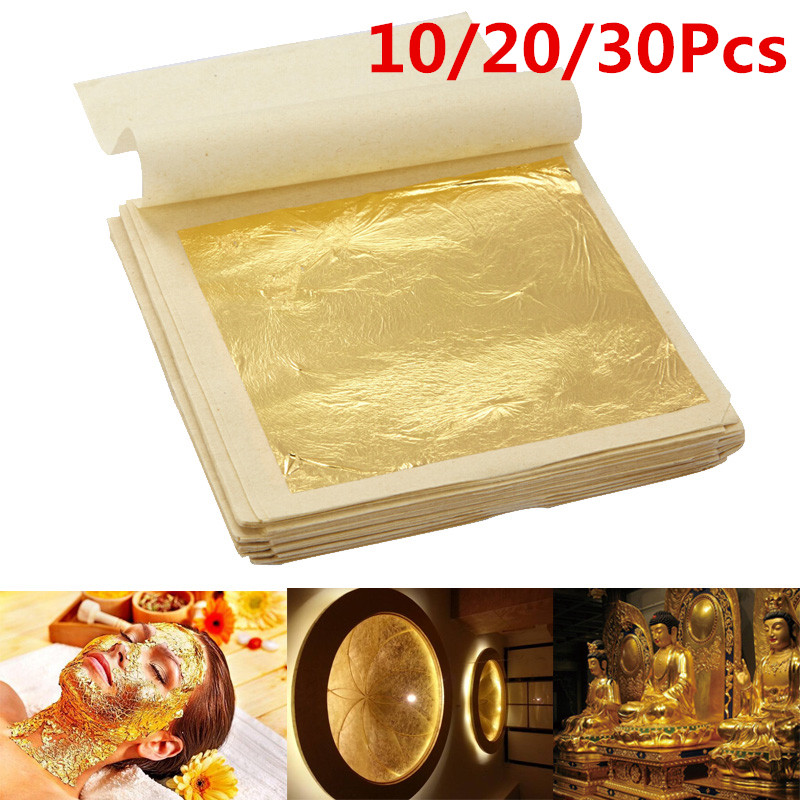 10Pcs-Imitation-Gold-Foil-Sheets-for-Arts-Gilding-Crafting-Decoration-DIY-1650301-1