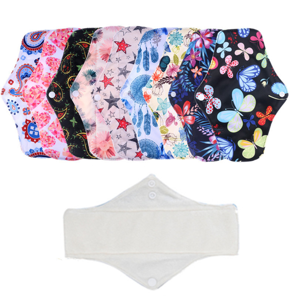 7-Pcs-Soft-Washable-Menstrual-Menst-Panty-Pad-Bag-Regular-Flow-Organic-Reusable-1654106-1