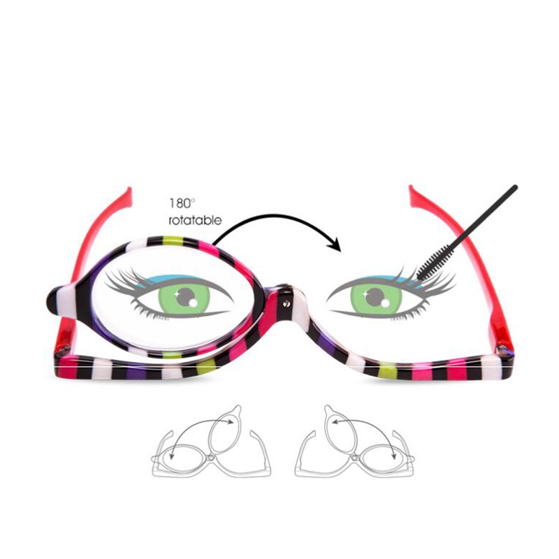 Colorful-Magnifying-Makeup-Glasses-Eye-Spectacles-Reading-Glasses-Flip-Down-Lens-Folding-for-Women-C-1213647-8