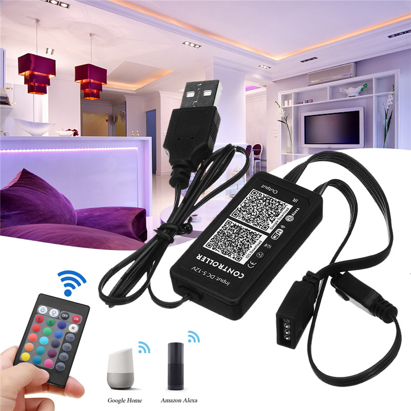 DC5-12V-72W-Mini-Smart-WiFi-Remote-Controller-Work-With-Alexa-Google-Home-For-RGB-LED-Strip-Light-1305482-1