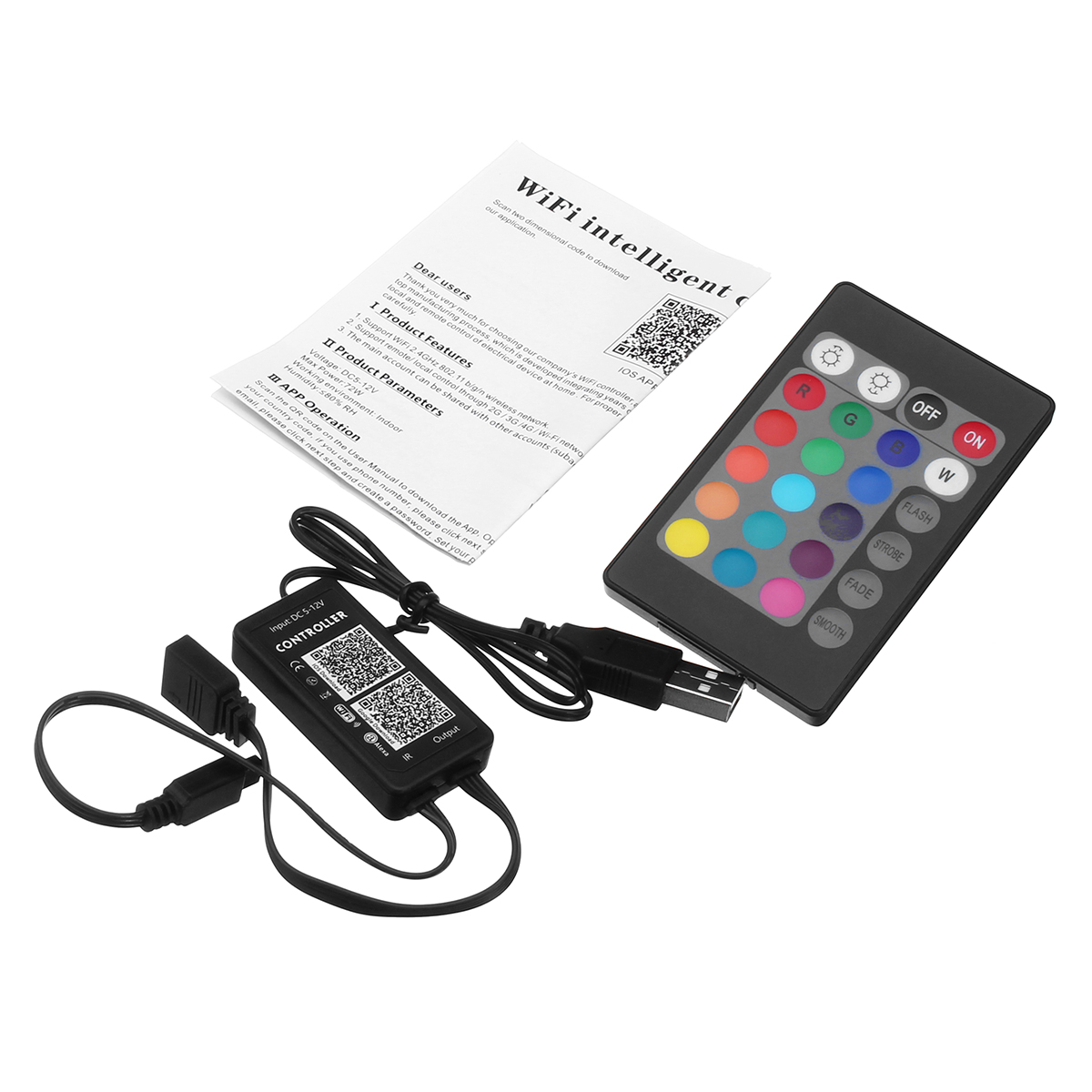 DC5-12V-72W-Mini-Smart-WiFi-Remote-Controller-Work-With-Alexa-Google-Home-For-RGB-LED-Strip-Light-1305482-2