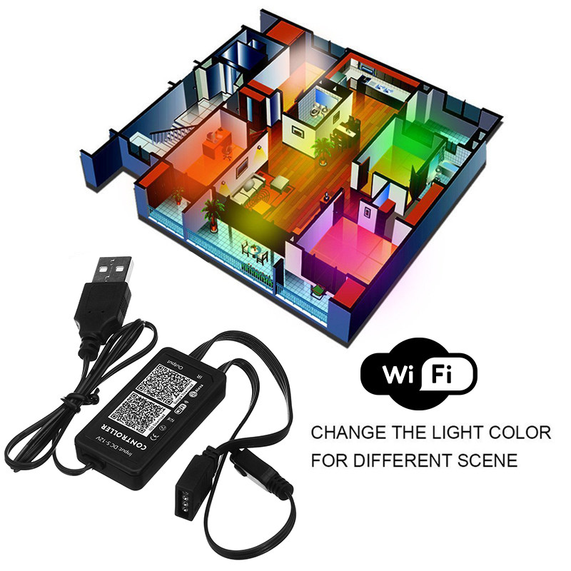 DC5-12V-72W-Mini-Smart-WiFi-Remote-Controller-Work-With-Alexa-Google-Home-For-RGB-LED-Strip-Light-1305482-4