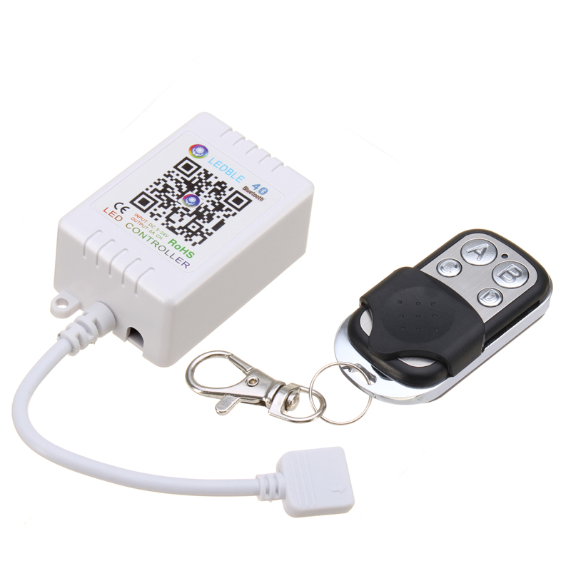 DC5-24V-6A-bluetooth-Music-APP-RGB-LED-Strip-Light-Controller--Mini-4Keys-RF-Remote-Control-1270532-1