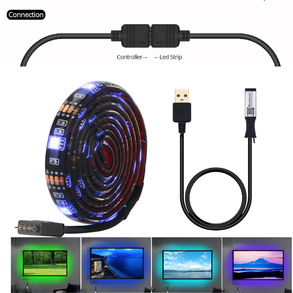 LUSTREON-45CM-Max-45W-USB-Mini-4Pins-LED-RGB-bluetooth-Strip-Light-APP-Controller-DC5V-1322636-4