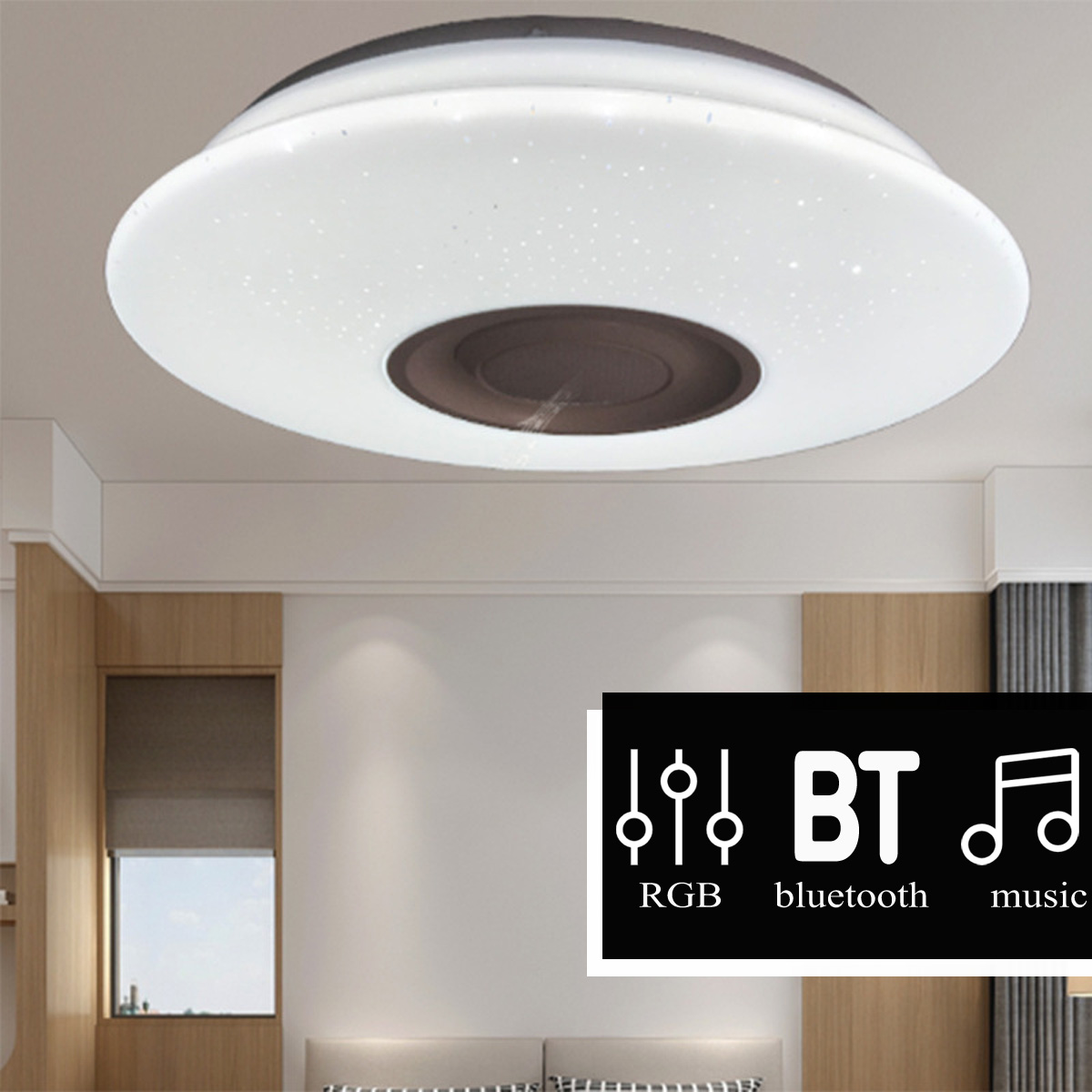 110-220V-60W-LED-Music-Ceiling-Light-RGB-Bluetooth-Remote-Control-Smart-Lamp-1704934-3