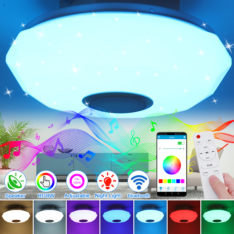 220V-LED-RGB-Ceiling-Light-3000-6500K-Dimmable-Acrylic-Music-Lamp-bluetooth-Remote-Control-1800284-2