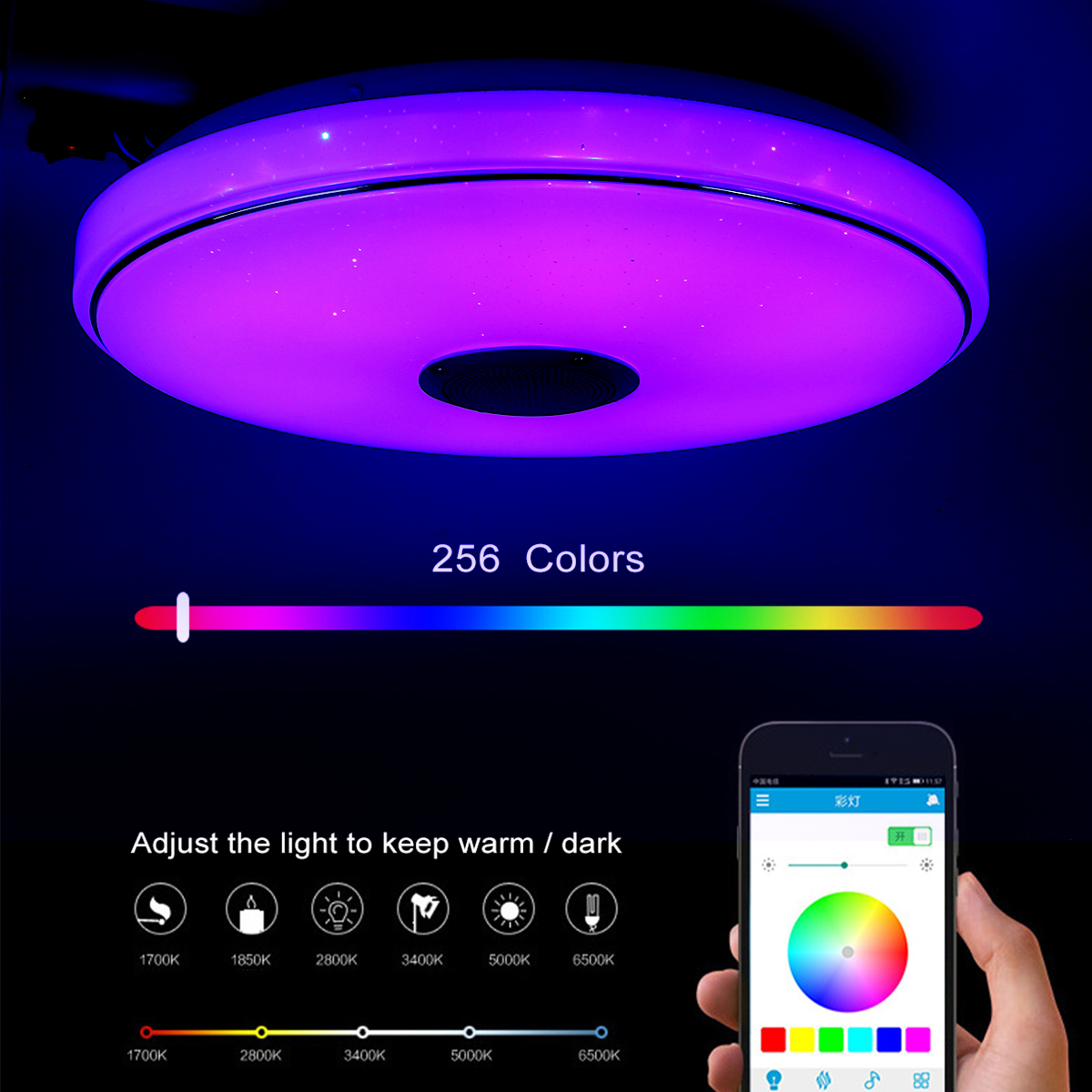 3340cm-Diameter-Wifi-Smart-Bluetooth-LED-Ceiling-Light-RGB-3D-Sound-Music-Speeker-Dimmable-Lamp-APP--1729877-4