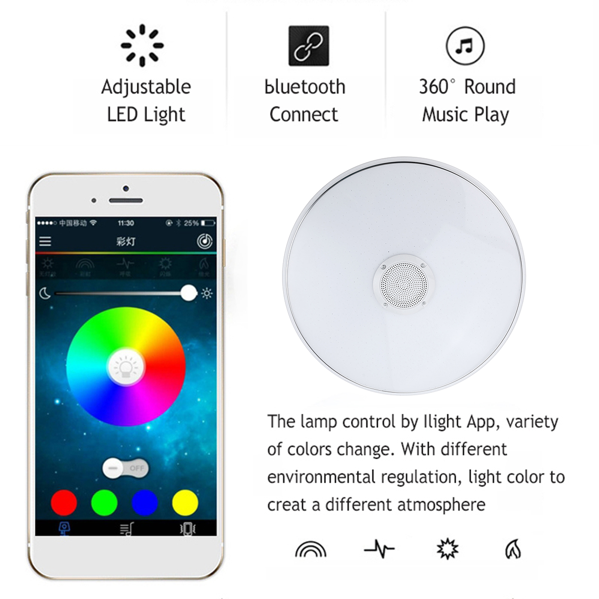 3340cm-Diameter-Wifi-Smart-Bluetooth-LED-Ceiling-Light-RGB-3D-Sound-Music-Speeker-Dimmable-Lamp-APP--1729877-8