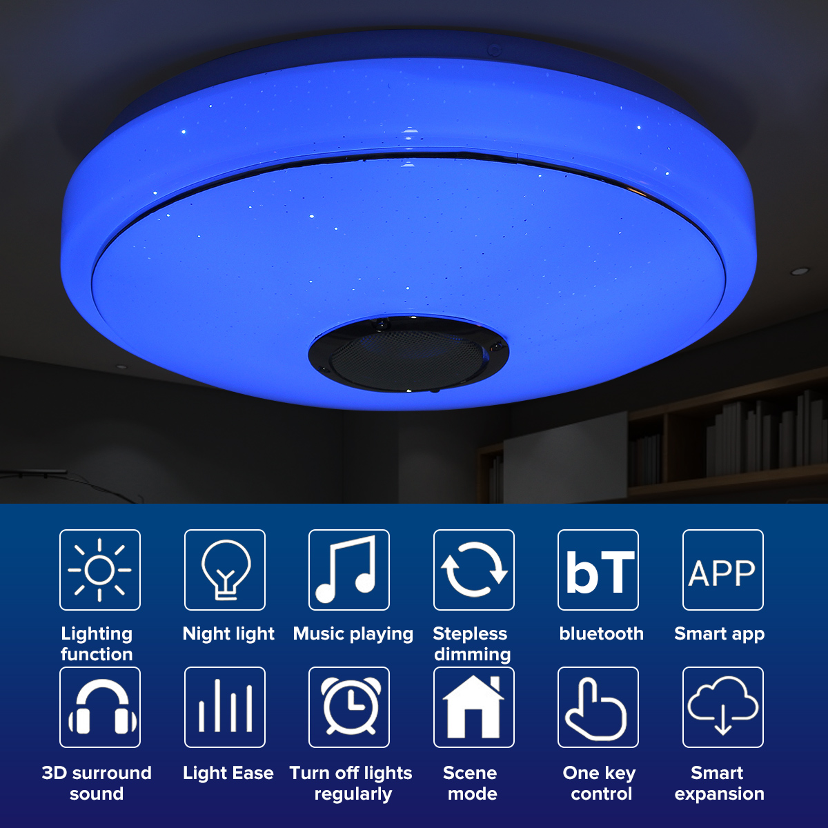 33CM-36W-bluetooth-Music-LED-Ceiling-Light-RGB-Star-Stereo-Speaker-Lamp-With-Remote-Control-AC170-26-1761753-3