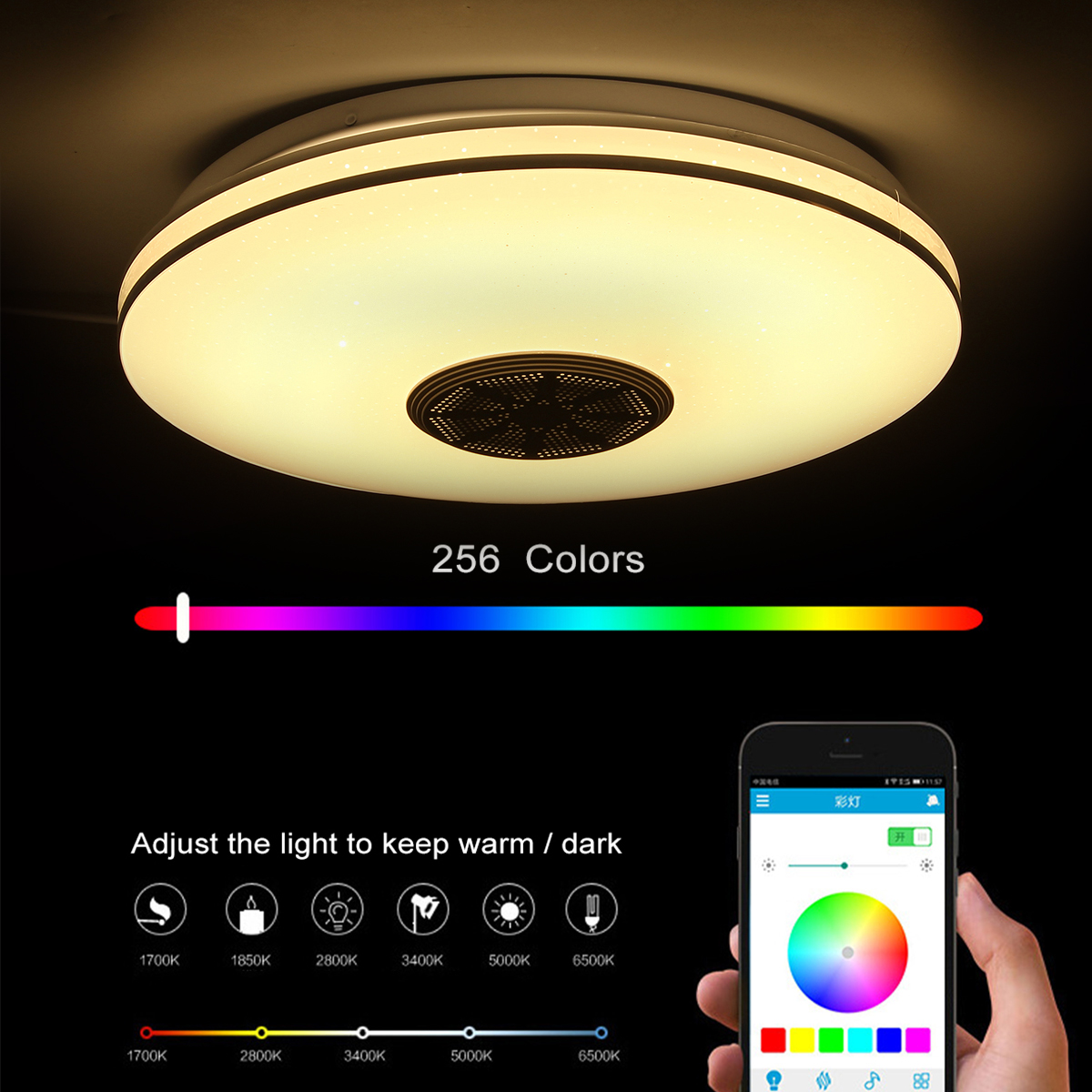 34cm-bluetooth-WIFI-APP-LED-Ceiling-Light-RGB-Music-Speaker-Dimmable-Bedroom-Lamp--Remote-Control-11-1736623-2