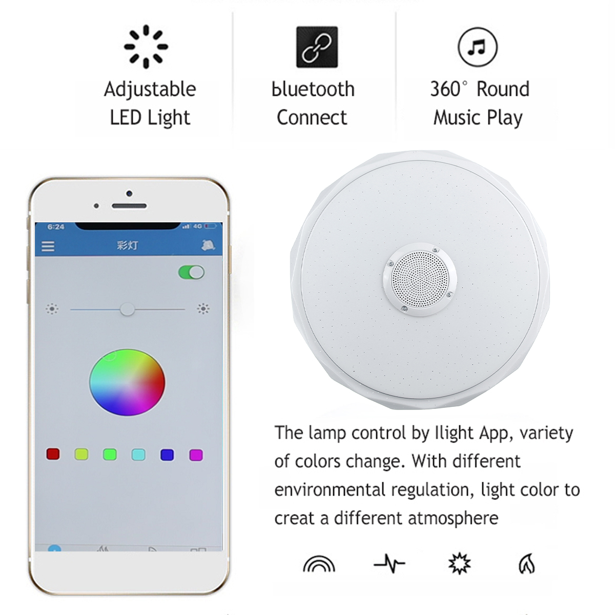 36W-220V-LED-Ceiling-Light-256-RGB-Music-Speeker-Dimmable-Lamp-APP-Remote-Bluetooth-1724052-6