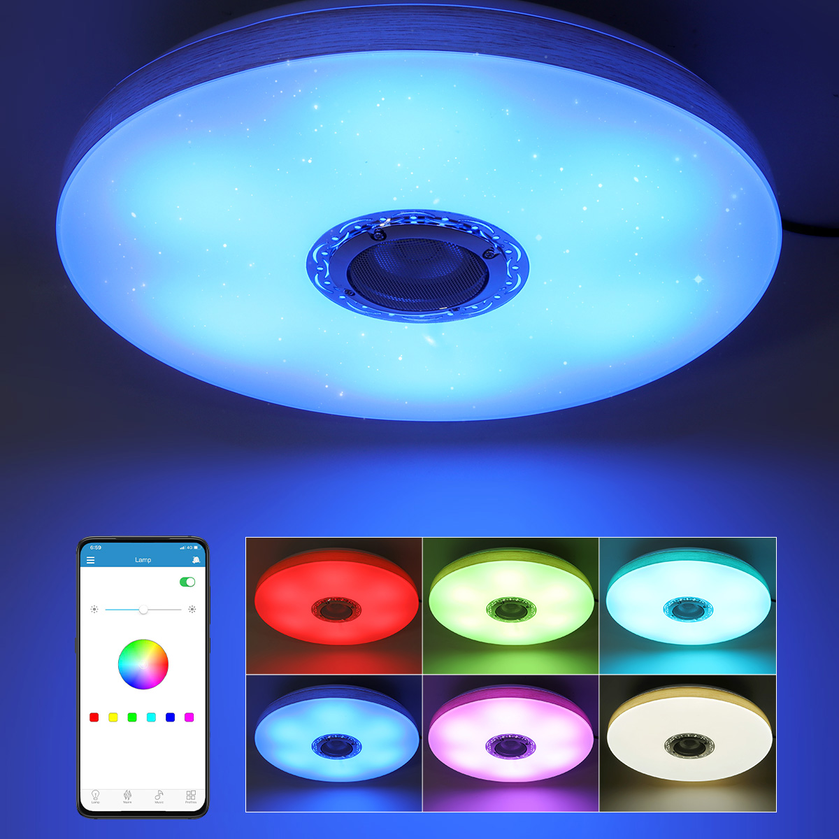 60W-Dimmable-LED-RGBW-bluetooth-Music-Speaker-Ceiling-Light-APP-Remote-Bedroom-1640924-2